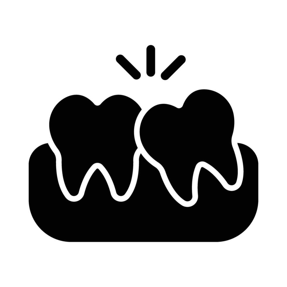 saggezza dente vettore glifo icona per personale e commerciale uso.