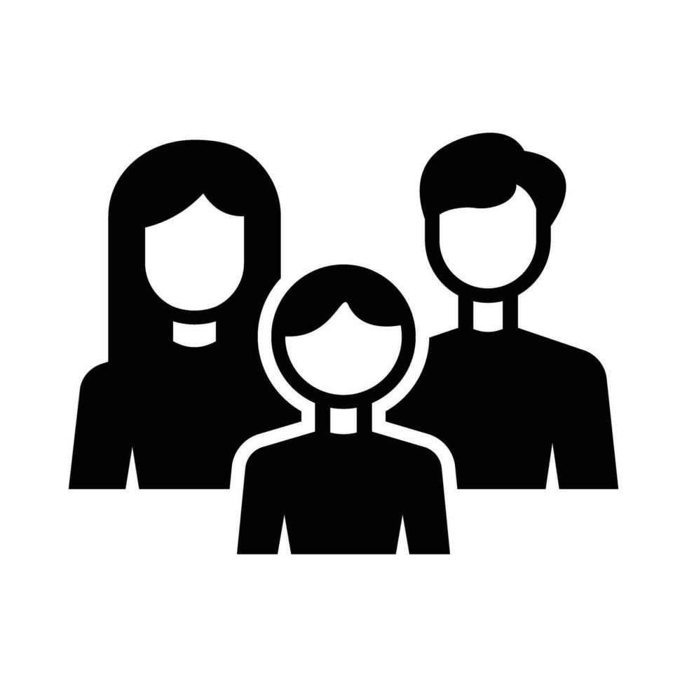famiglia vettore glifo icona per personale e commerciale uso.