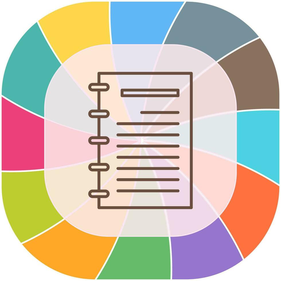 bloc notes vettore icona