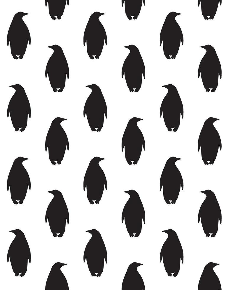 vettore senza soluzione di continuità modello di pinguino silhouette