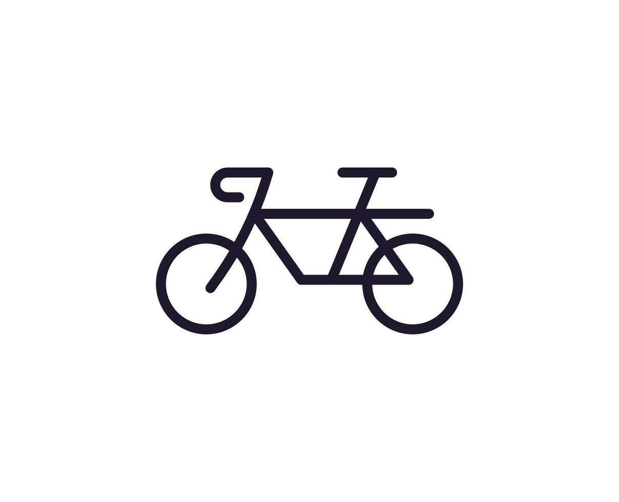 singolo linea icona di bicicletta su isolato bianca sfondo. alto qualità modificabile ictus per mobile app, ragnatela disegno, siti web, in linea negozi eccetera. vettore