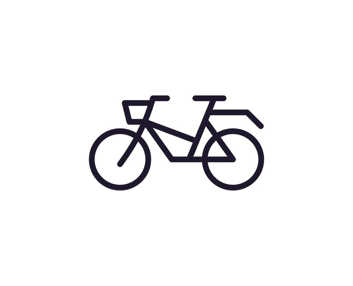 singolo linea icona di bicicletta su isolato bianca sfondo. alto qualità modificabile ictus per mobile app, ragnatela disegno, siti web, in linea negozi eccetera. vettore