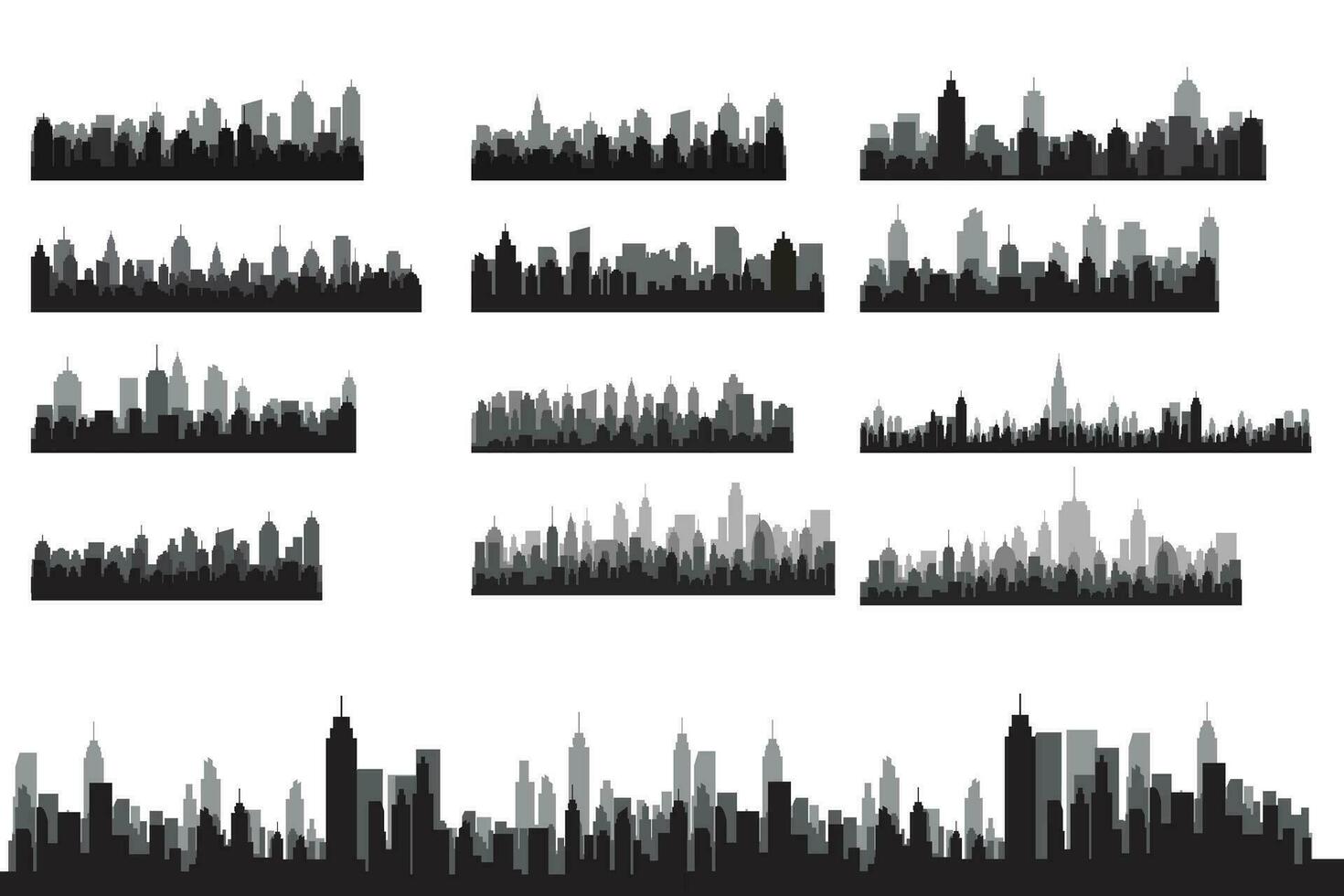 illustrazione vettoriale di skyline della città moderna