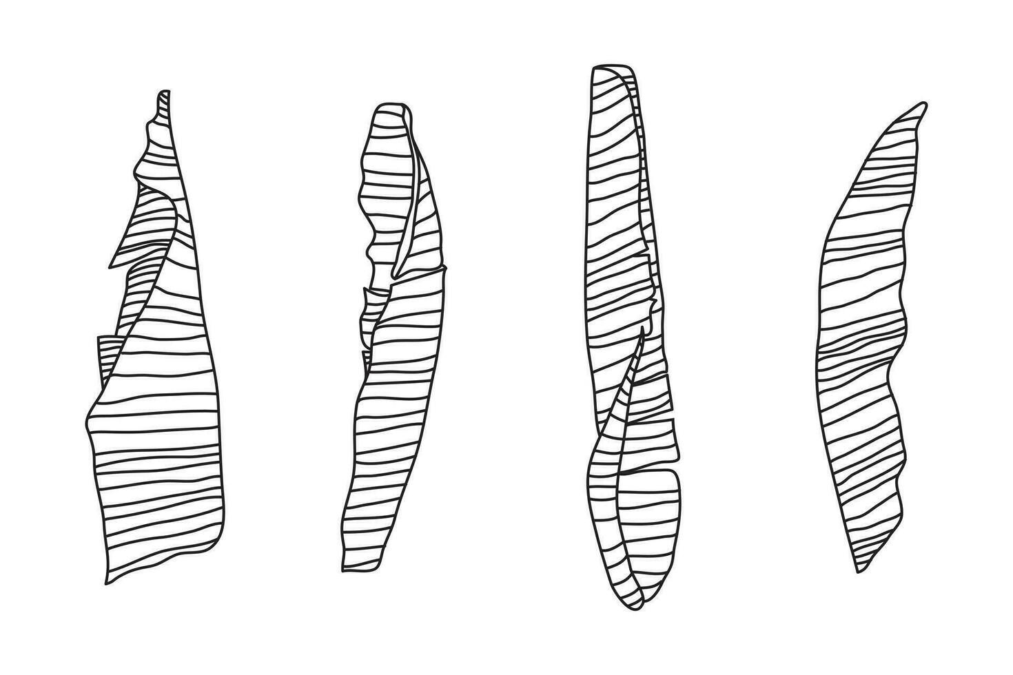 senza soluzione di continuità modello, mano disegnato Banana le foglie vettore