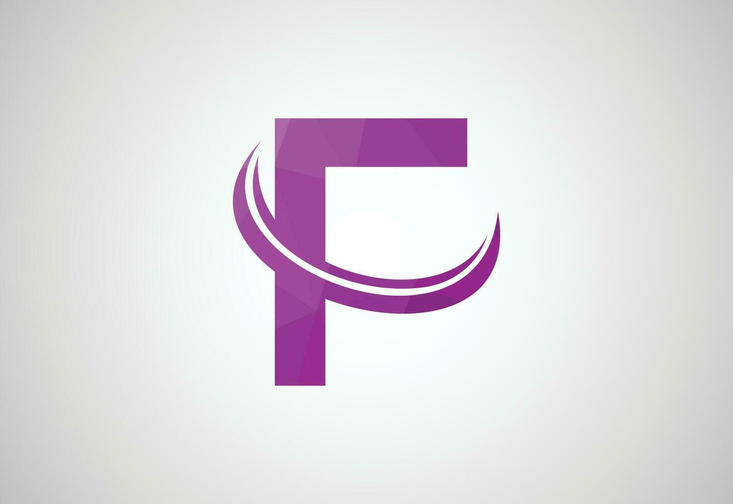 Basso poli e lettera f logo design modello, vettore illustrazione