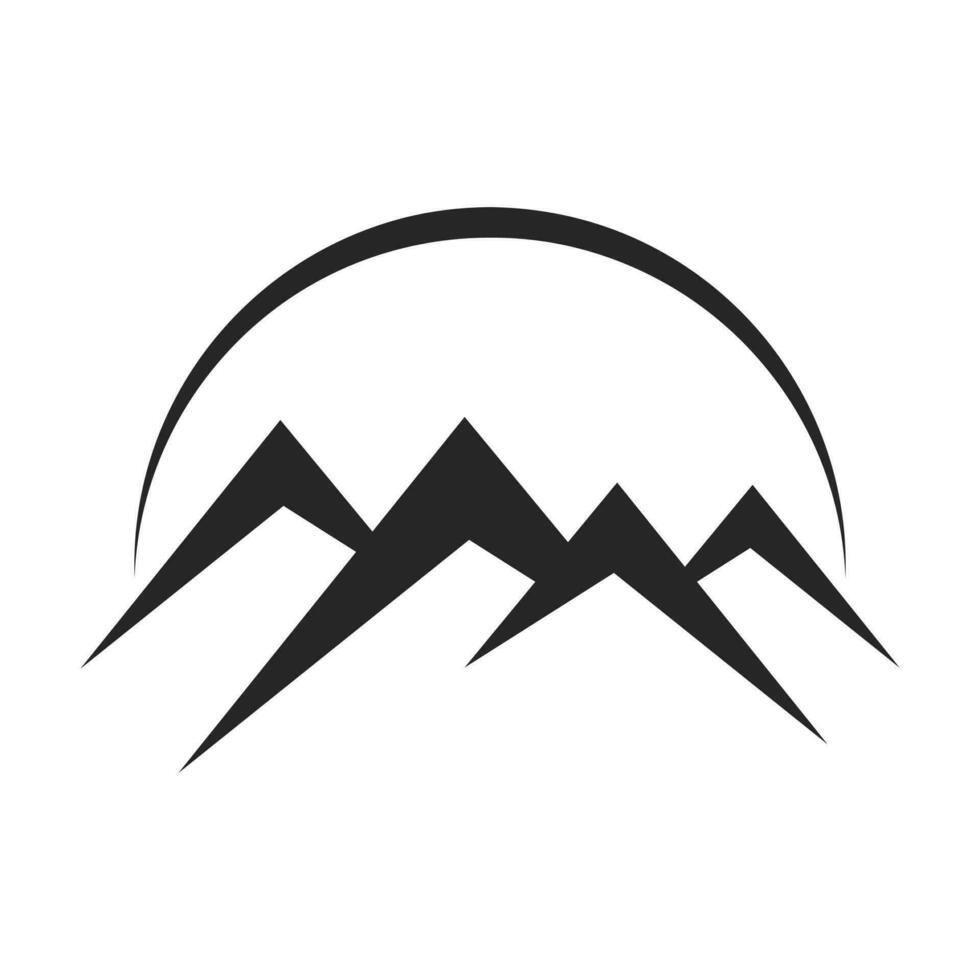 semplice montagna logo design adatto per all'aperto Comunità, montagna, o all'aperto moda logo vettore