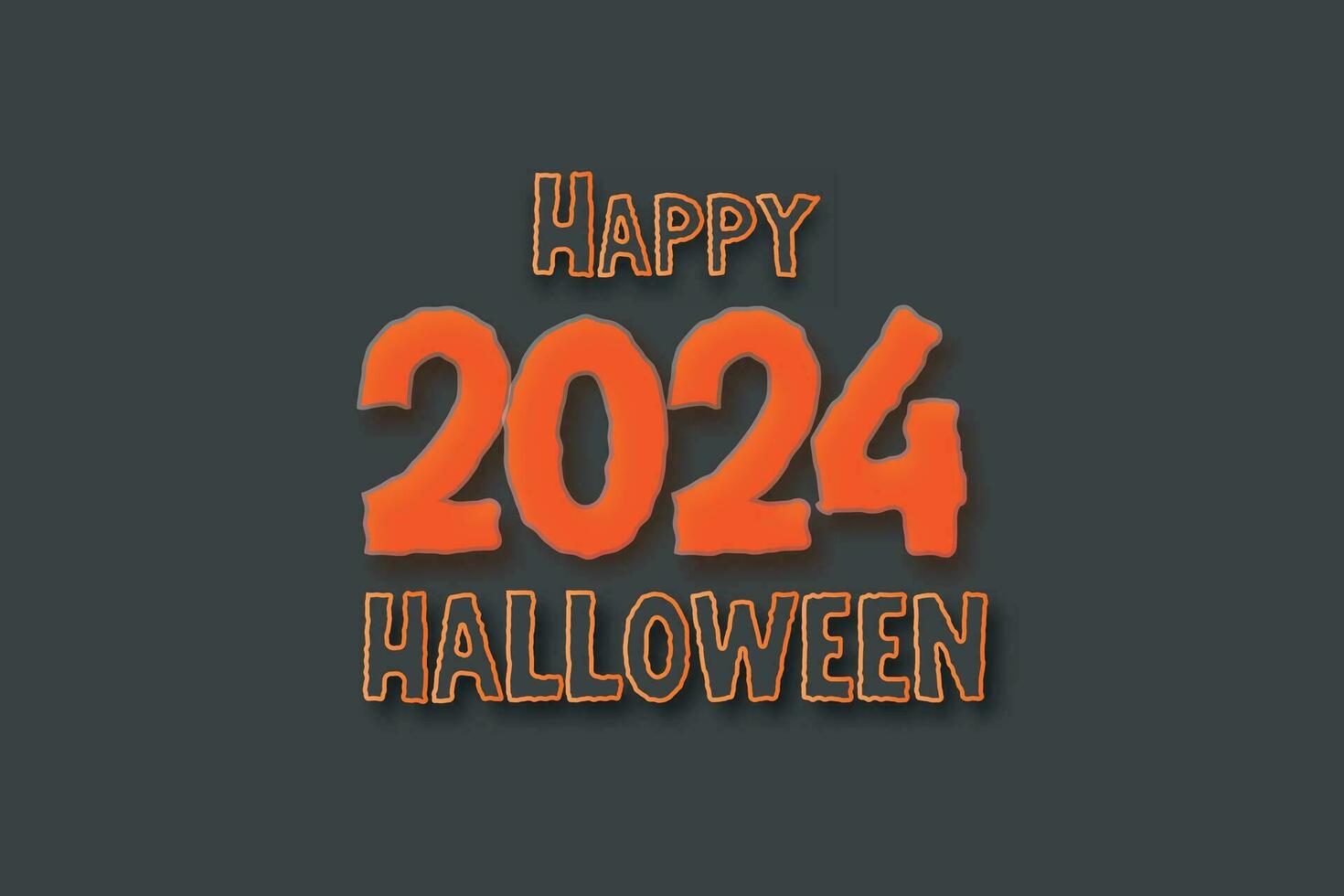 contento Halloween vettore lettering nuovo anno 2024 per striscione, manifesto, saluto carta, festa invito. isolato illustrazione.