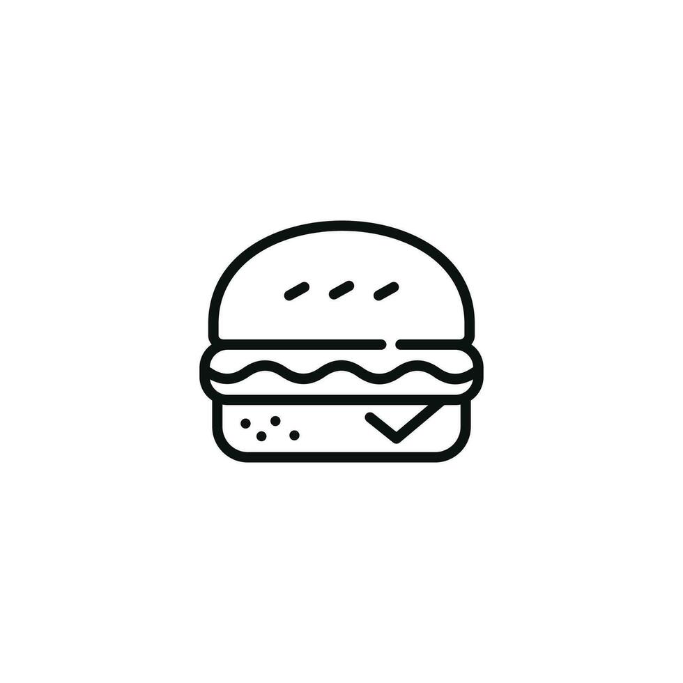 hamburger linea icona isolato su bianca sfondo vettore