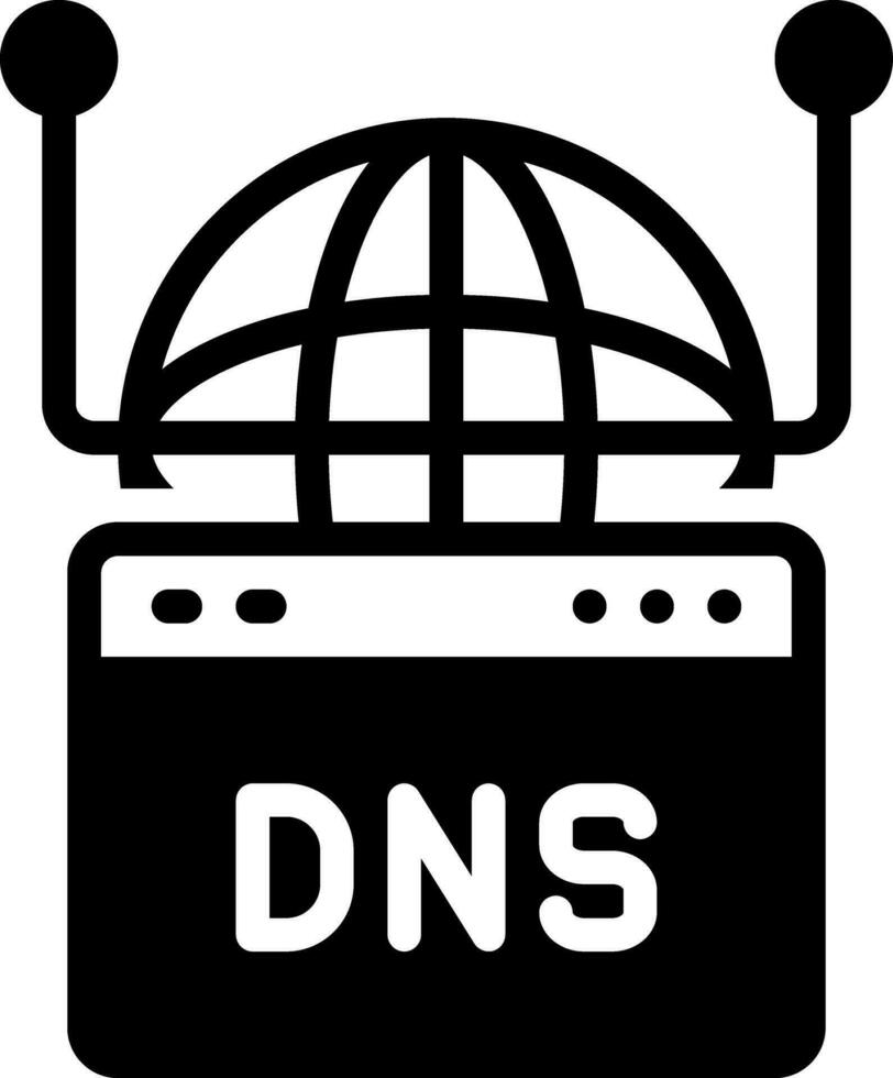 solido icona per dns vettore