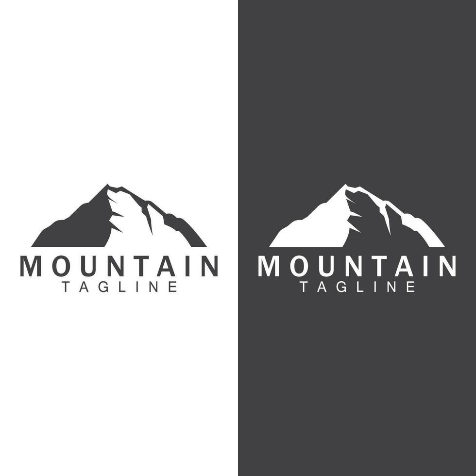 montagna logo semplice illustrazione silhouette modello vettore design