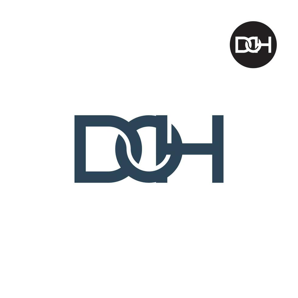 lettera doh monogramma logo design vettore