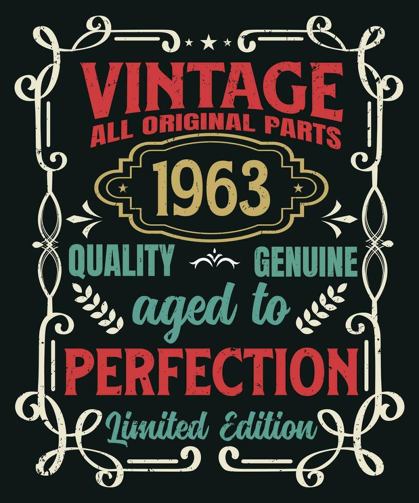 Vintage ▾ tutti originale parti 1963 qualità genuino anziano per perfezione limitato edizione vettore