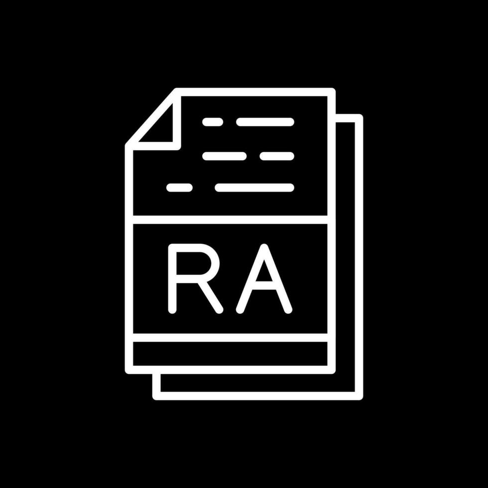 RA file formato vettore icona design