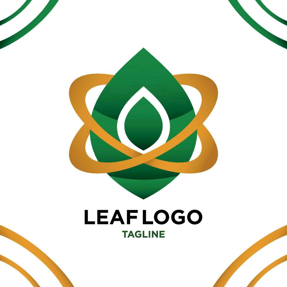 vettore pendenza foglia logo design per azienda