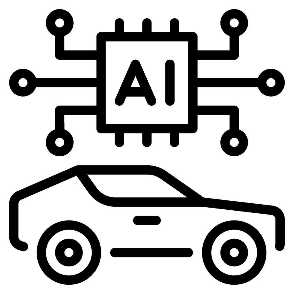 ai nel mezzi di trasporto icona vettore