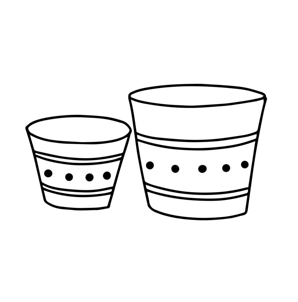 pianta per la stanza. vaso per piante domestiche isolato su uno sfondo bianco. illustrazione vettoriale isolato con una pianta d'appartamento su uno sfondo bianco. stile scarabocchio.