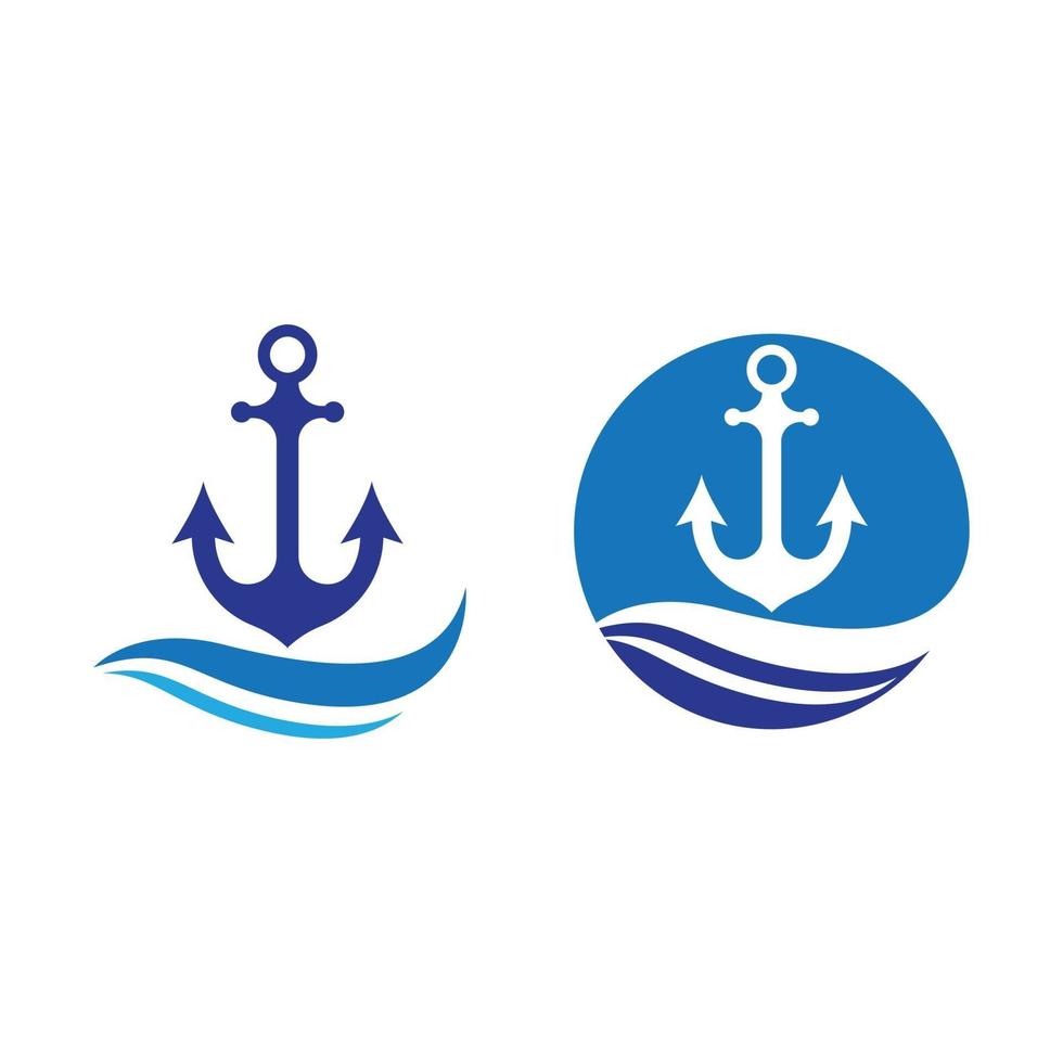 illustrazione di immagini del logo di ancoraggio vettore