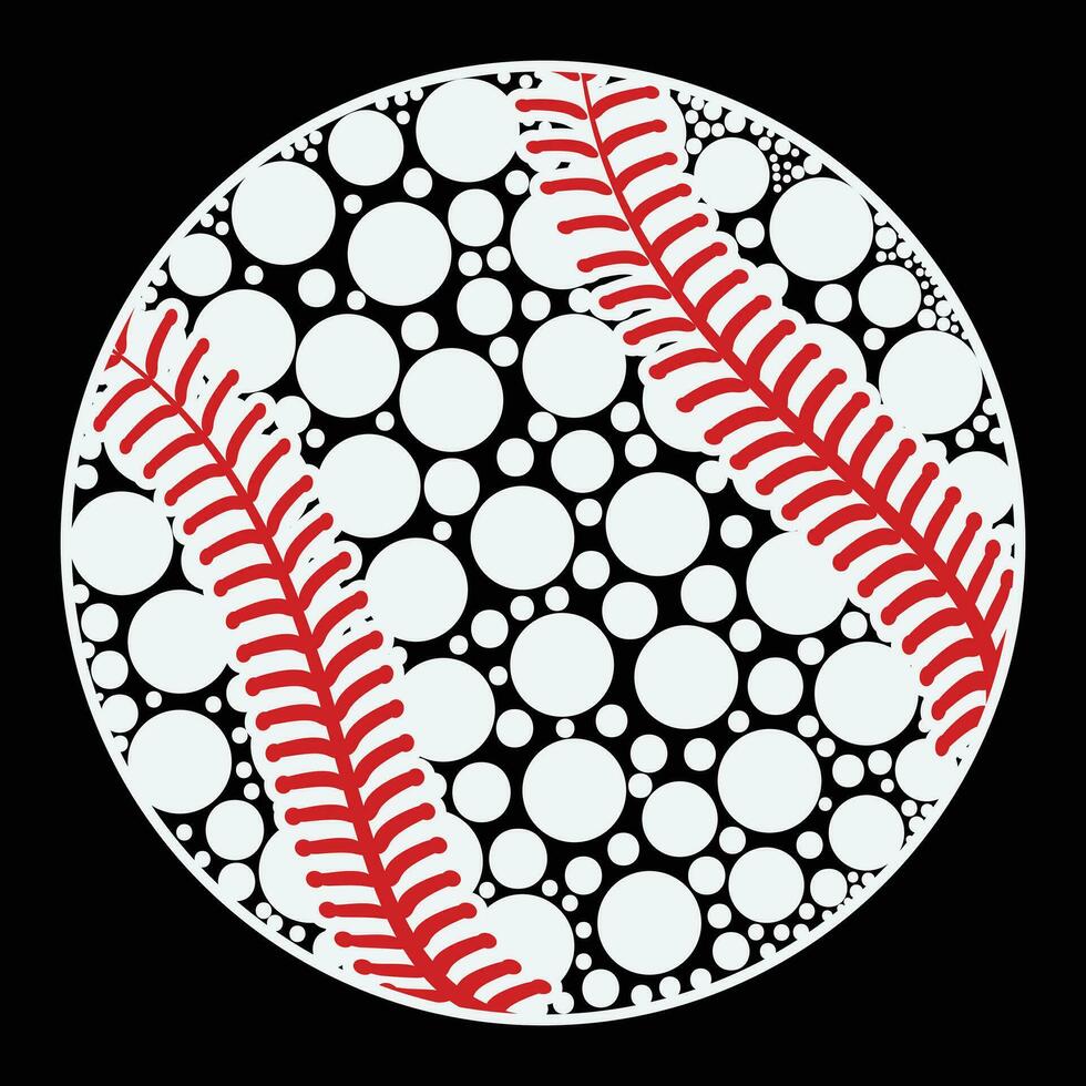 divertente polka punto baseball amante giocatore maglietta internazionale punto giorno vettore