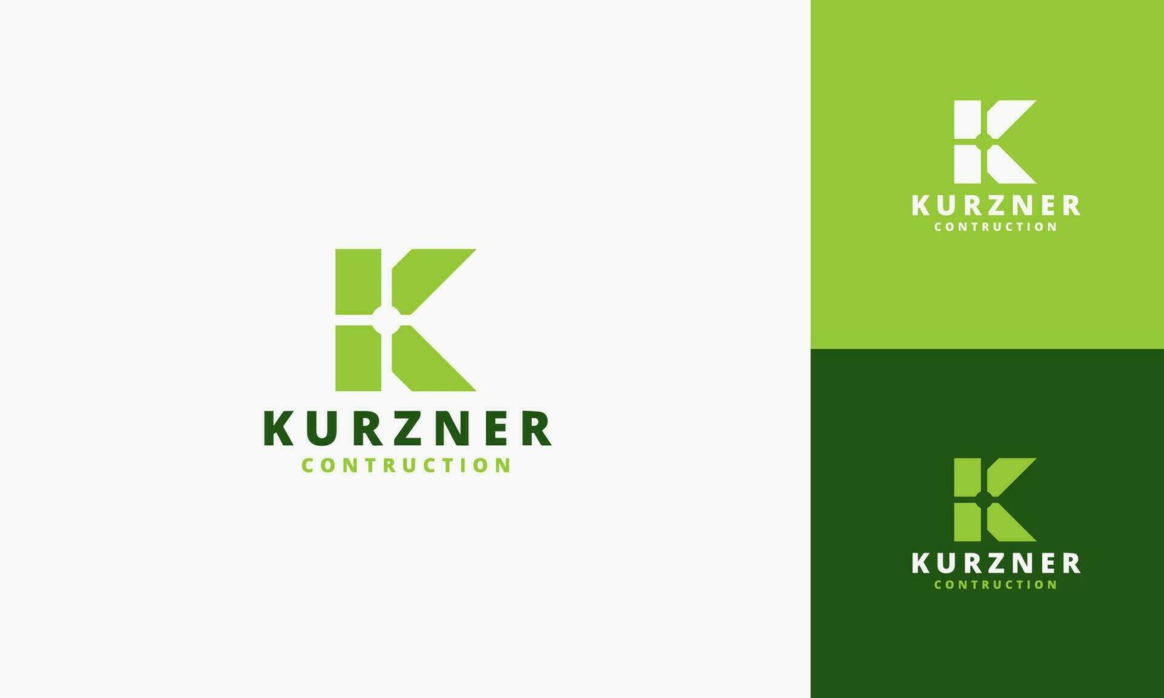moderno logo design o monogramma K vettore