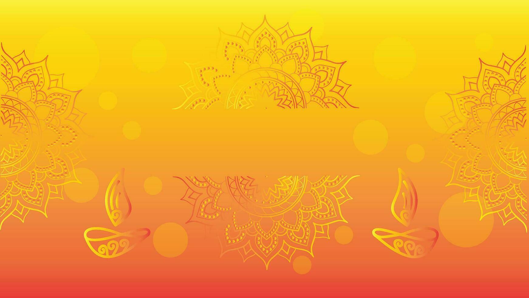 contento Diwali Festival sfondo con mandala design. Diwali sfondo design per striscione, manifesto, aviatore vettore