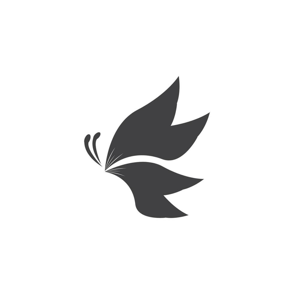 nero silhouette farfalla icona e simbolo modello vettore