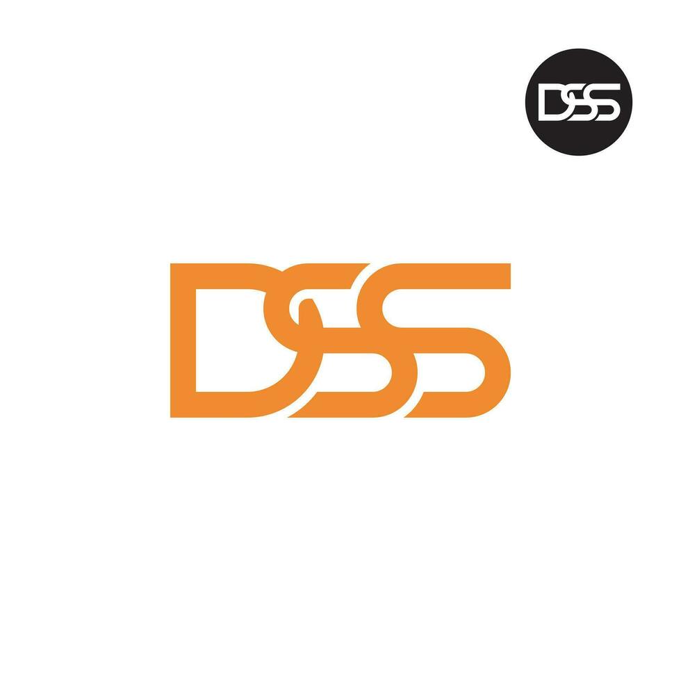 lettera dss monogramma logo design vettore