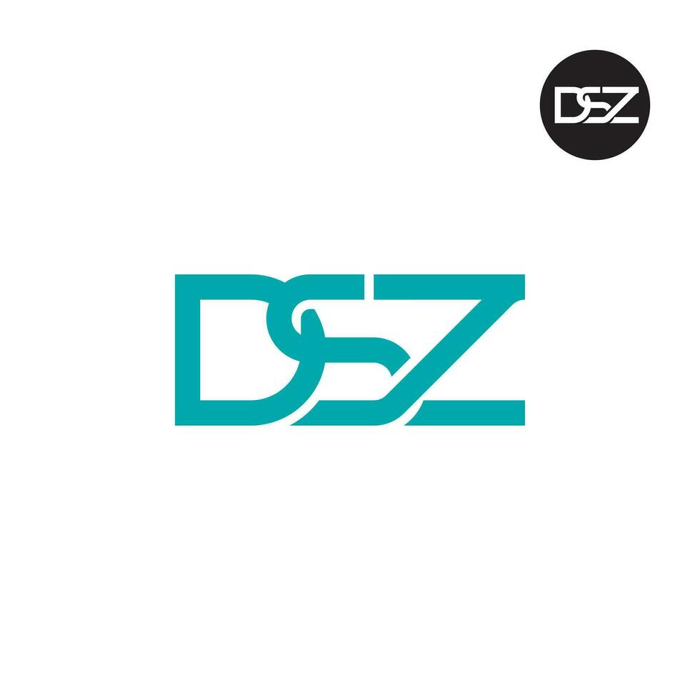 lettera dsz monogramma logo design vettore