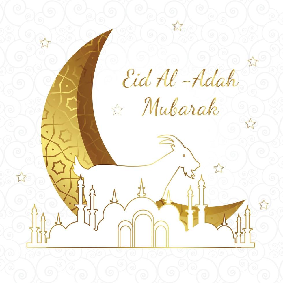 poster di eid al-adah mubarak vettore