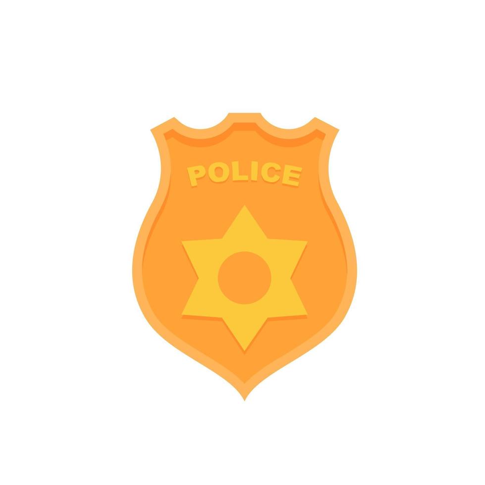 distintivo della polizia vettore piatto logo icona illustrazione design isolato sfondo bianco