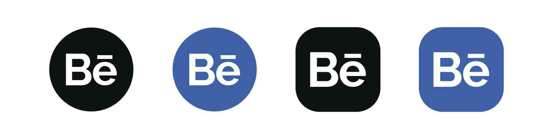 Behance icona. Behance sociale media logo. Behance impostato di sociale media loghi. vettore