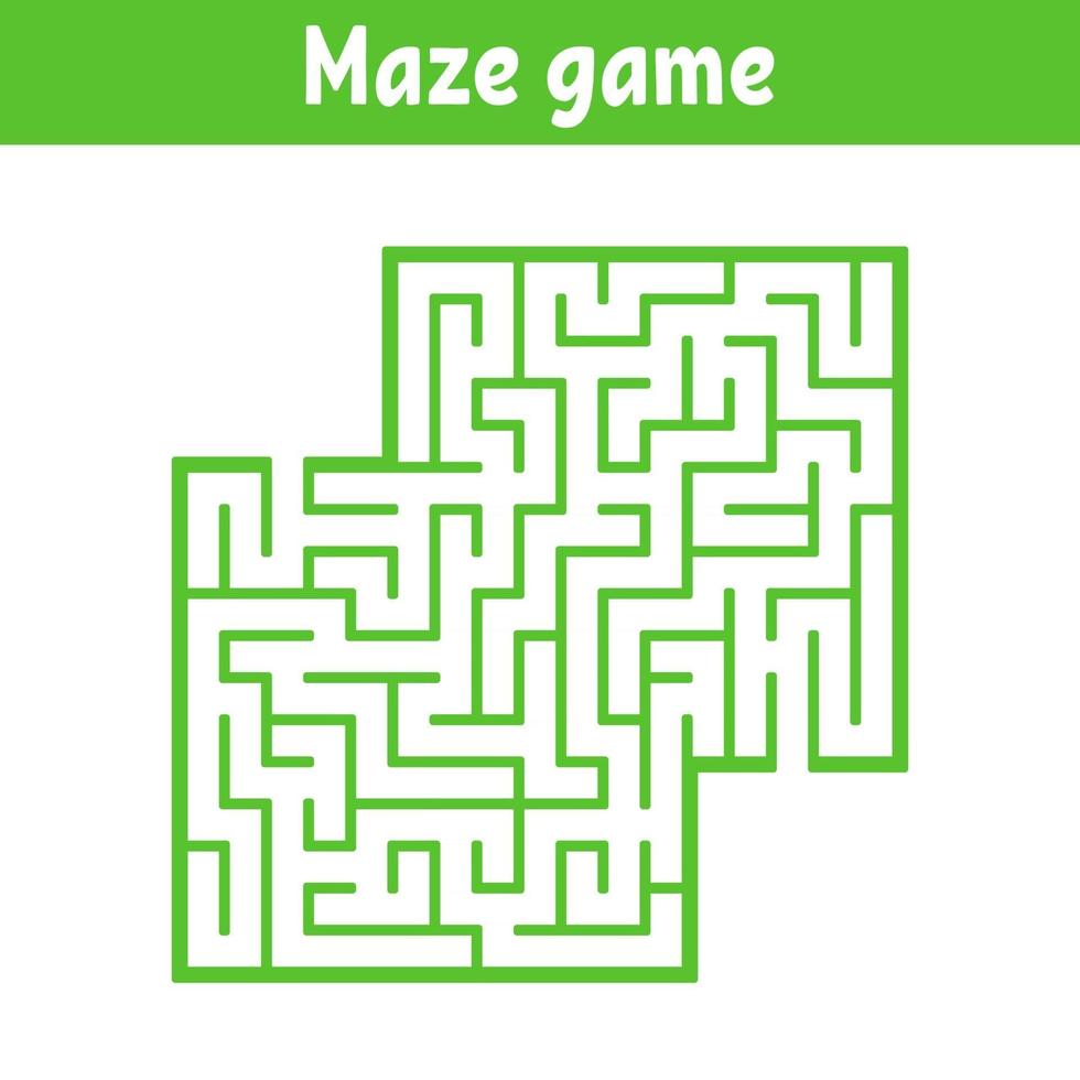 labirinto quadrato di colore. gioco per bambini. puzzle per bambini. enigma del labirinto. illustrazione vettoriale piatto isolato su sfondo bianco. con posto per la tua immagine.