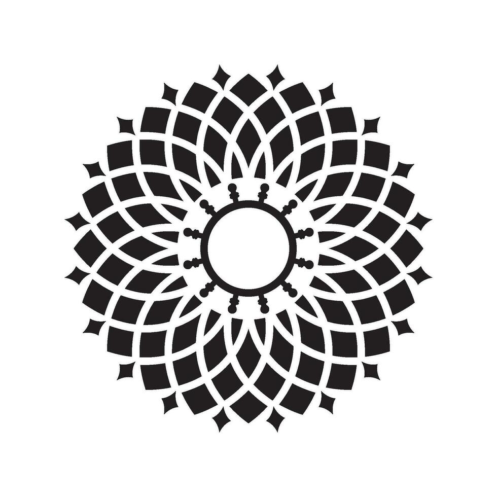 icona simbolo mandala vettore