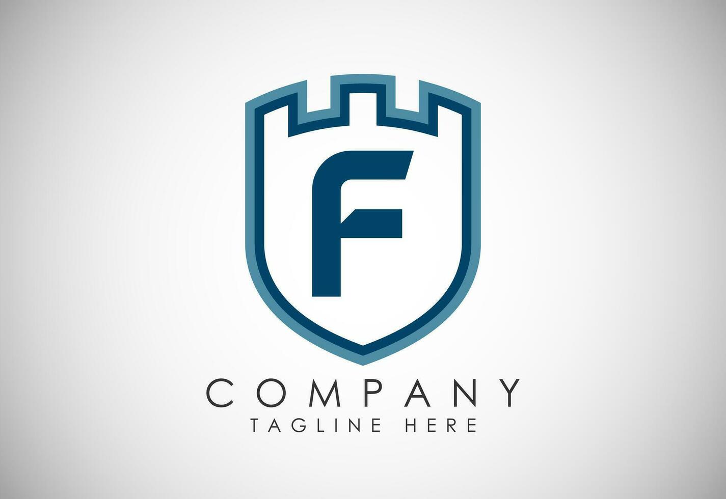 inglese alfabeto f con castello logo design vettore. grafico alfabeto simbolo per aziendale attività commerciale vettore