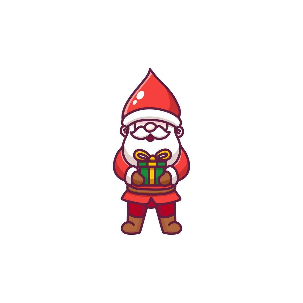 design carino gnomi celebrare Natale vettore