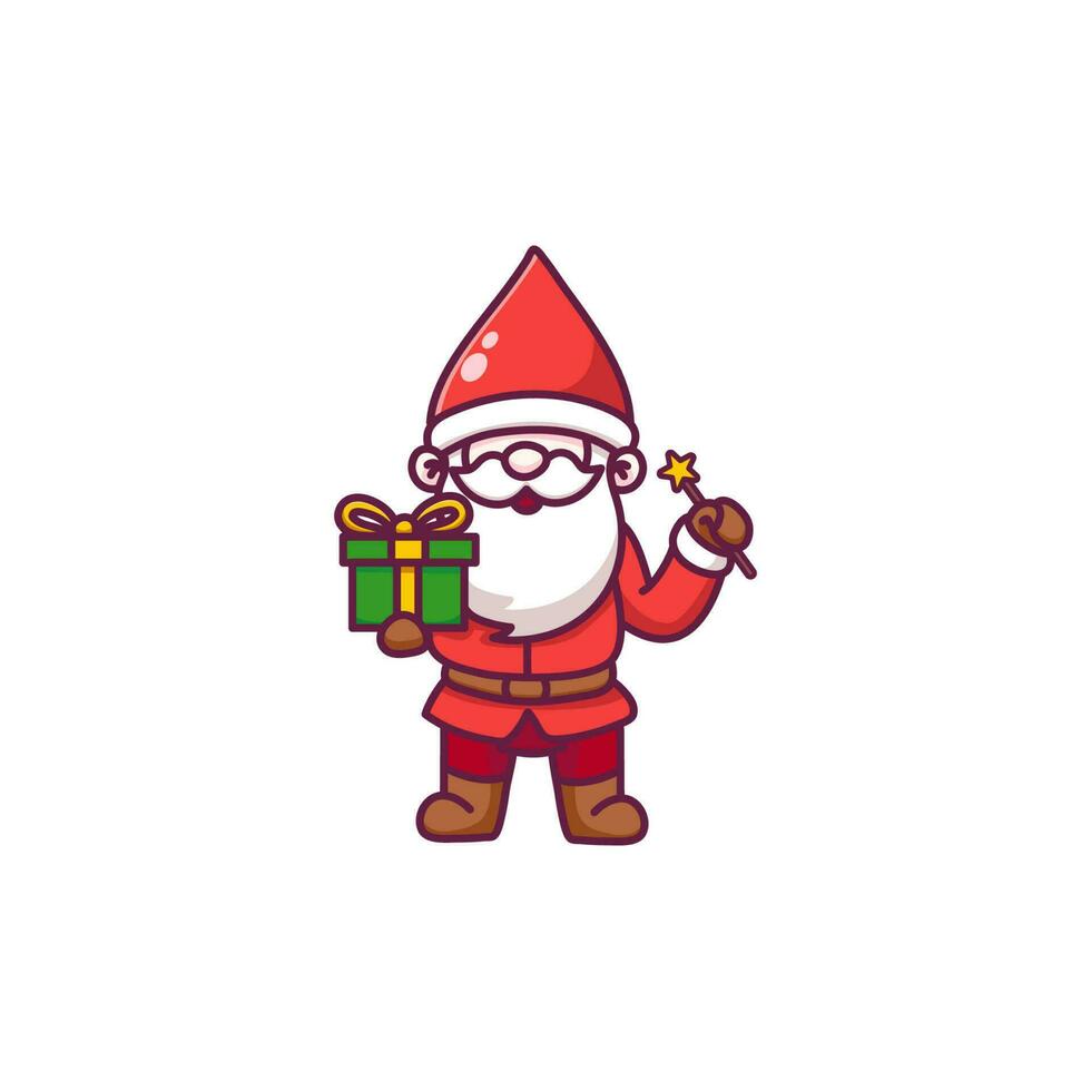 design carino gnomi celebrare Natale vettore