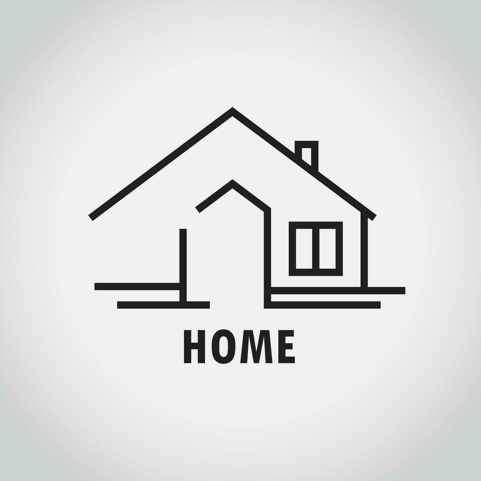 moderno minimalista Casa casa piatto logo icona concetto idea vettore
