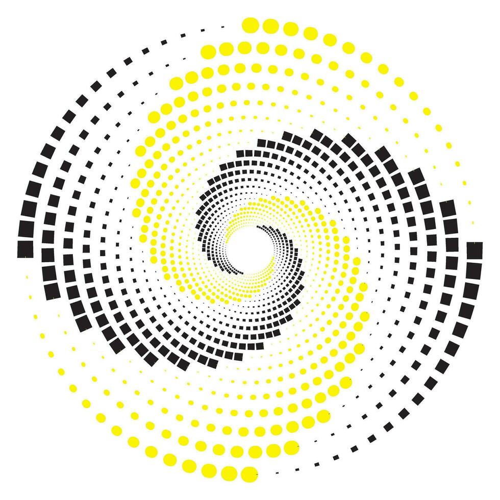 semplice astratto giallo, nero colore punto e piazza modello vettore