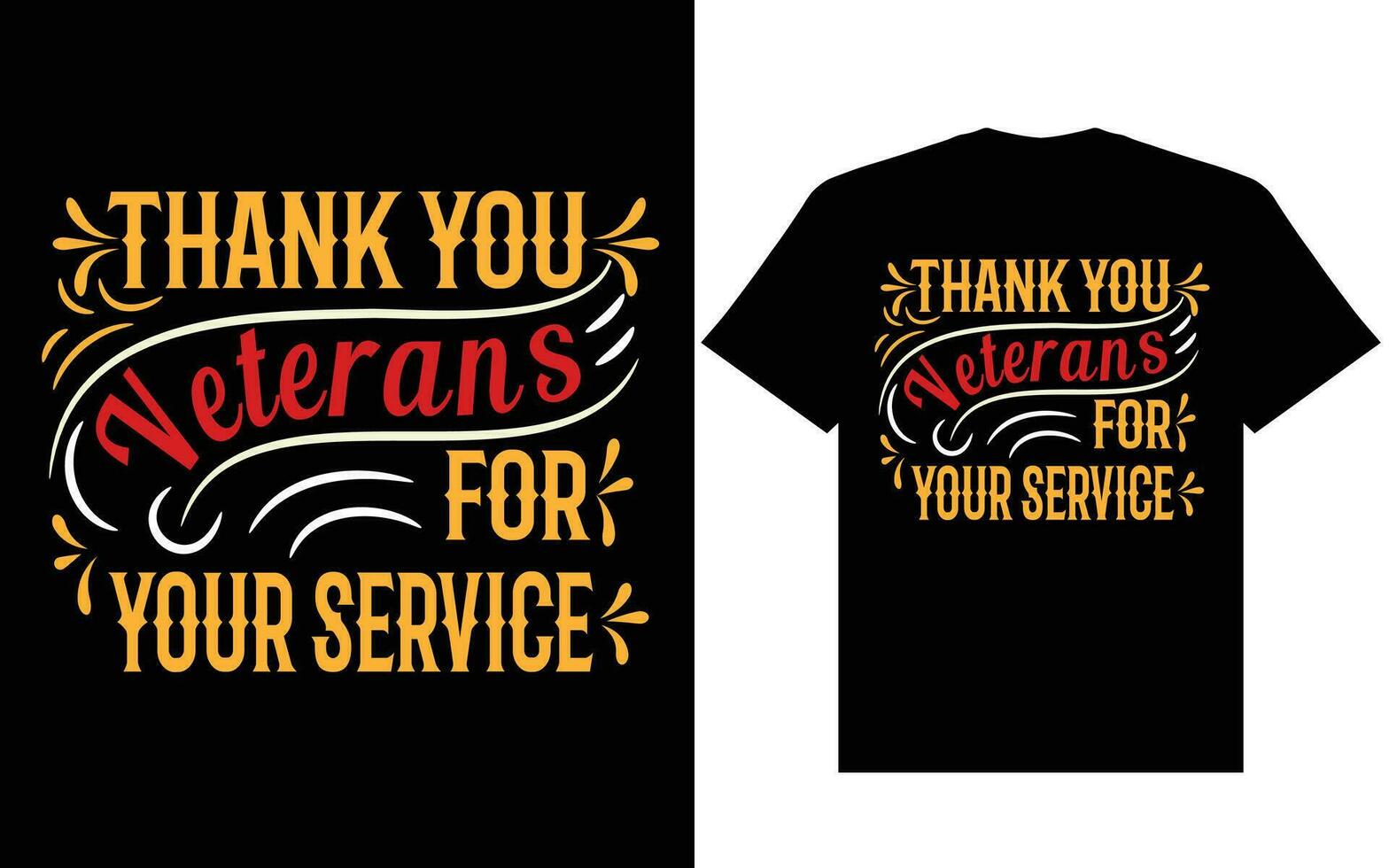 grazie voi veterani per il tuo servizio t camicia disegno, America veterani t camicia progetto.... vettore