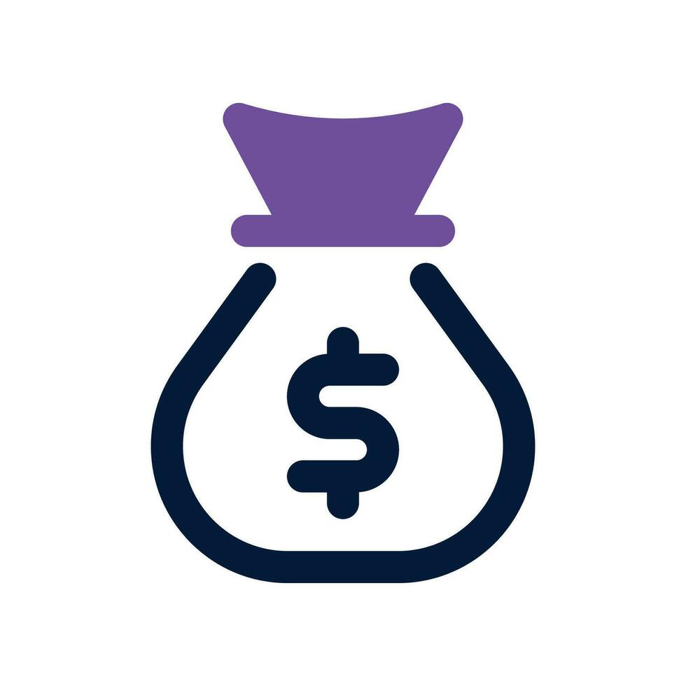 i soldi Borsa doppio tono icona. vettore icona per il tuo sito web, mobile, presentazione, e logo design.
