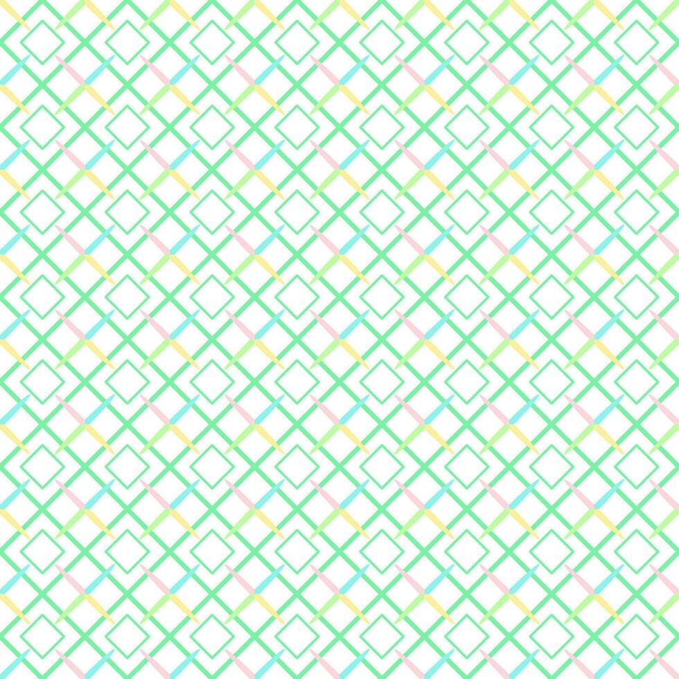 astratto geometrico tessuto senza soluzione di continuità modello nel acqua verde e bianca vettore