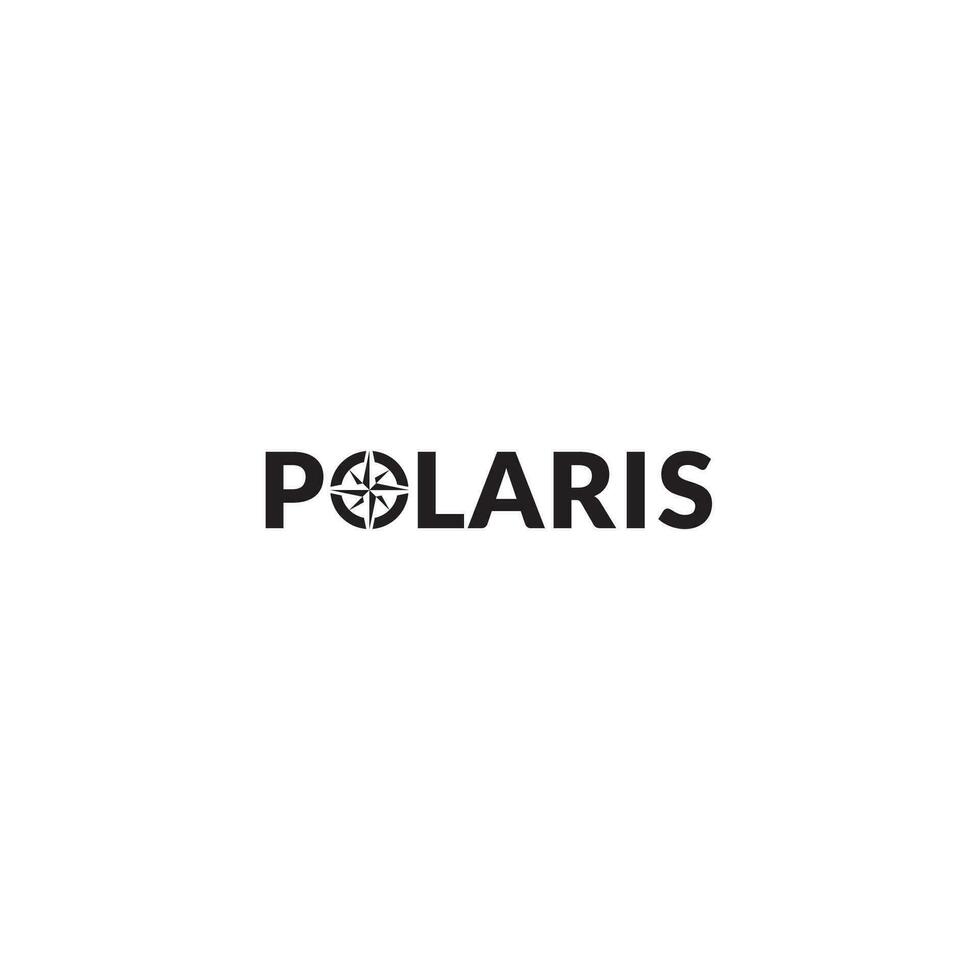 polaris logo o marchio di parole design vettore