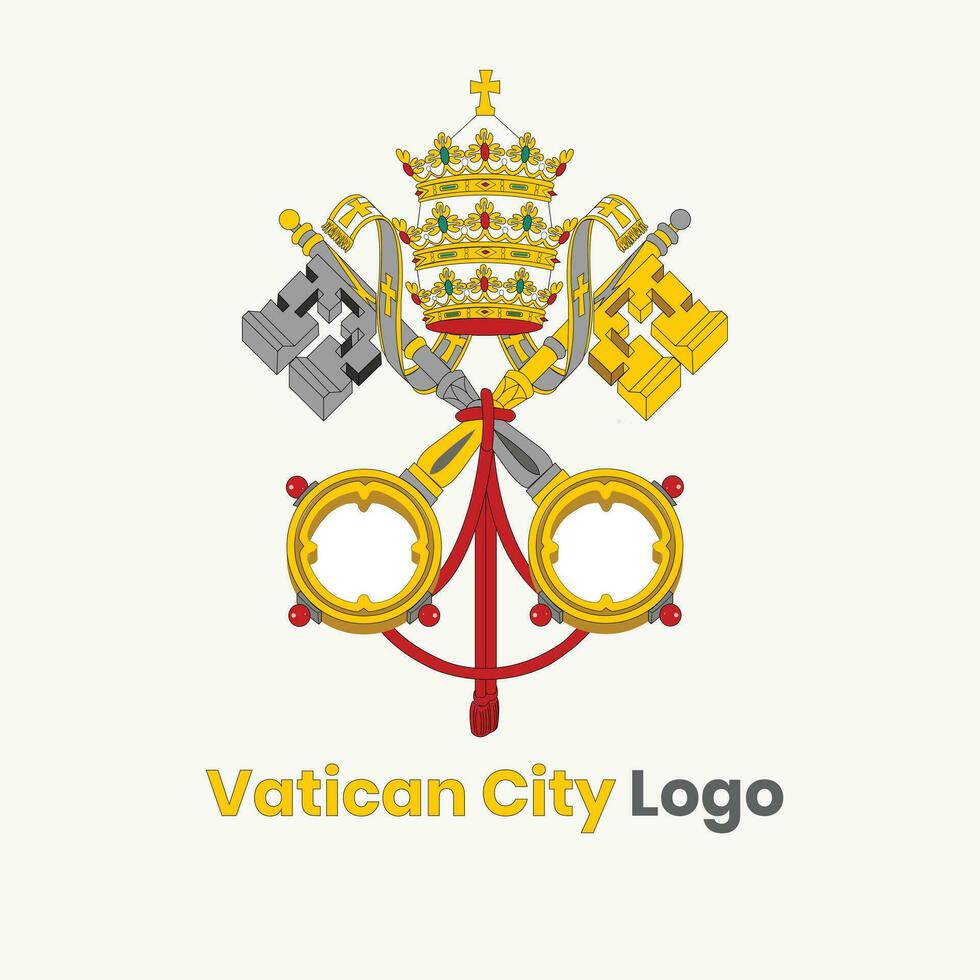 Vaticano città logo vettore