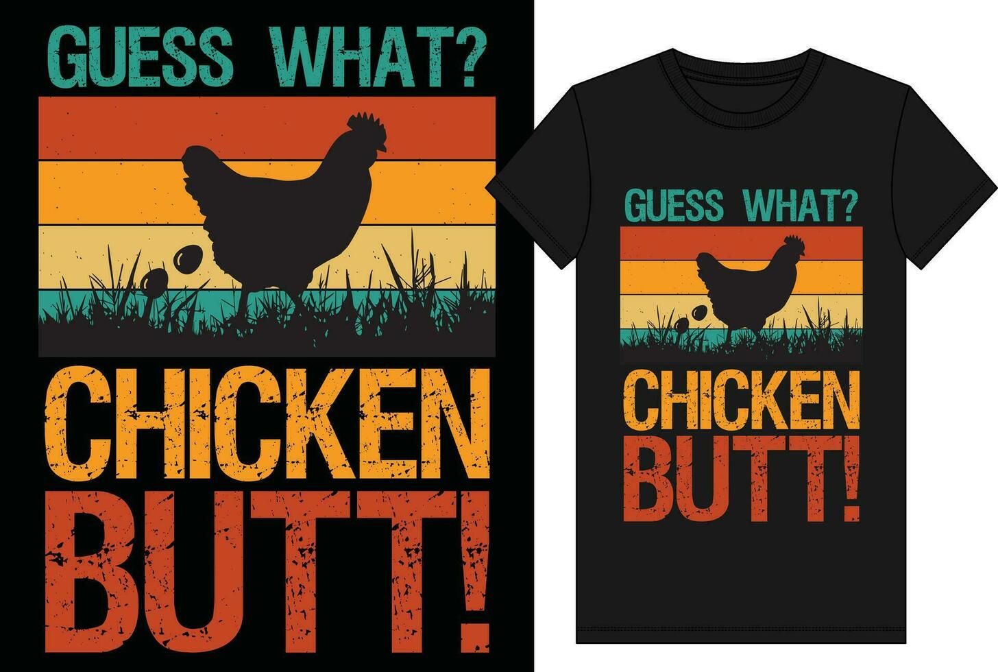 indovina che cosa pollo culo t camicia disegno, carino pollo maglietta, pollo amante t camicia vettore