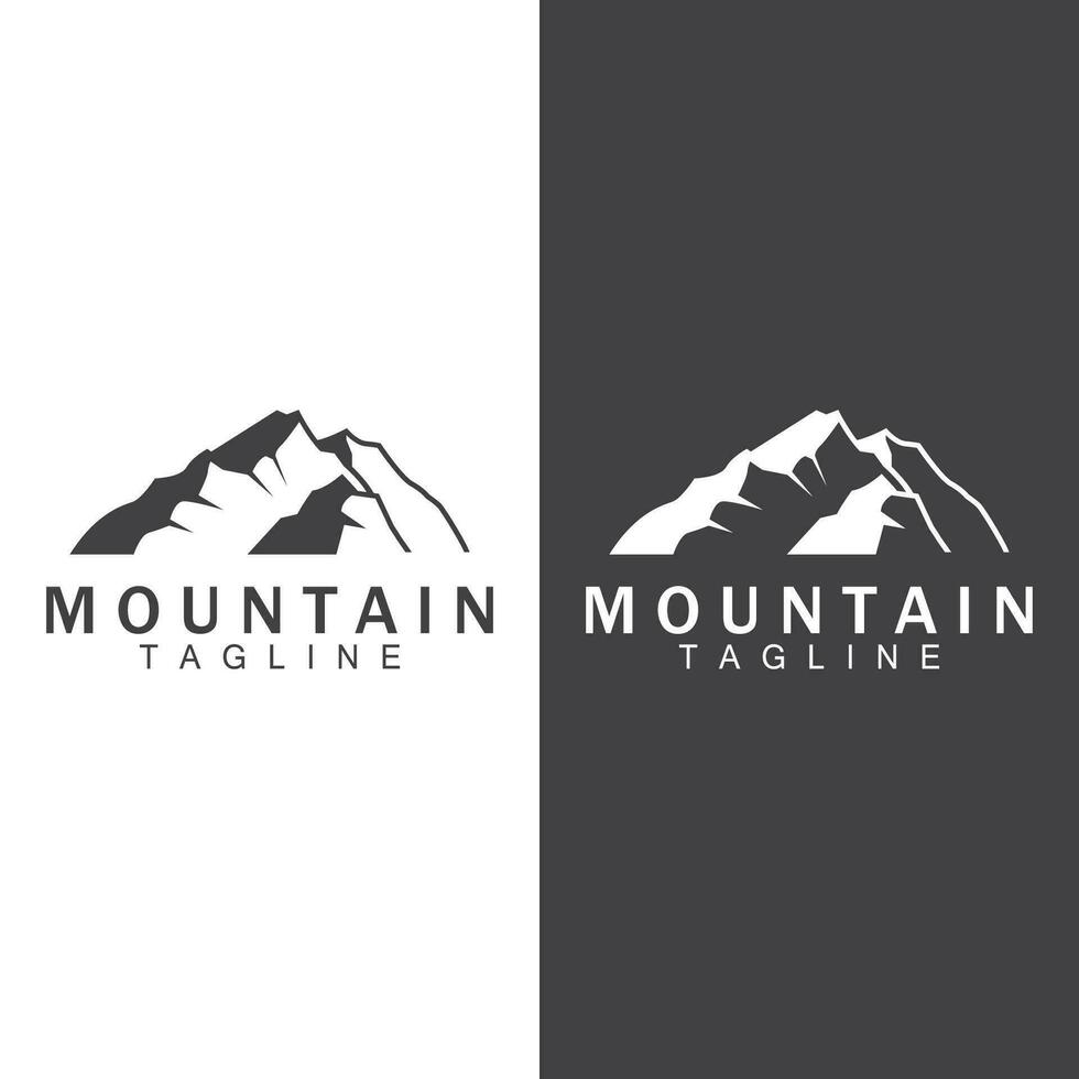 montagna logo semplice illustrazione silhouette modello vettore design