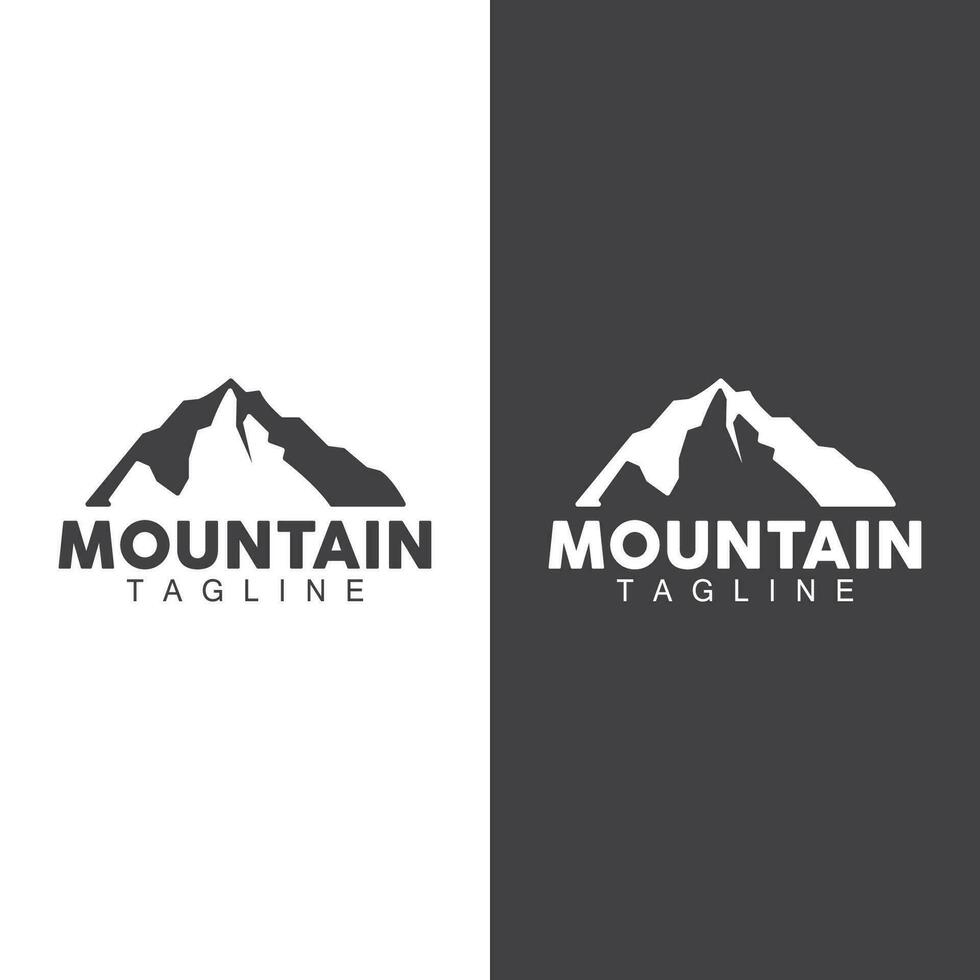 montagna logo semplice illustrazione silhouette modello vettore design