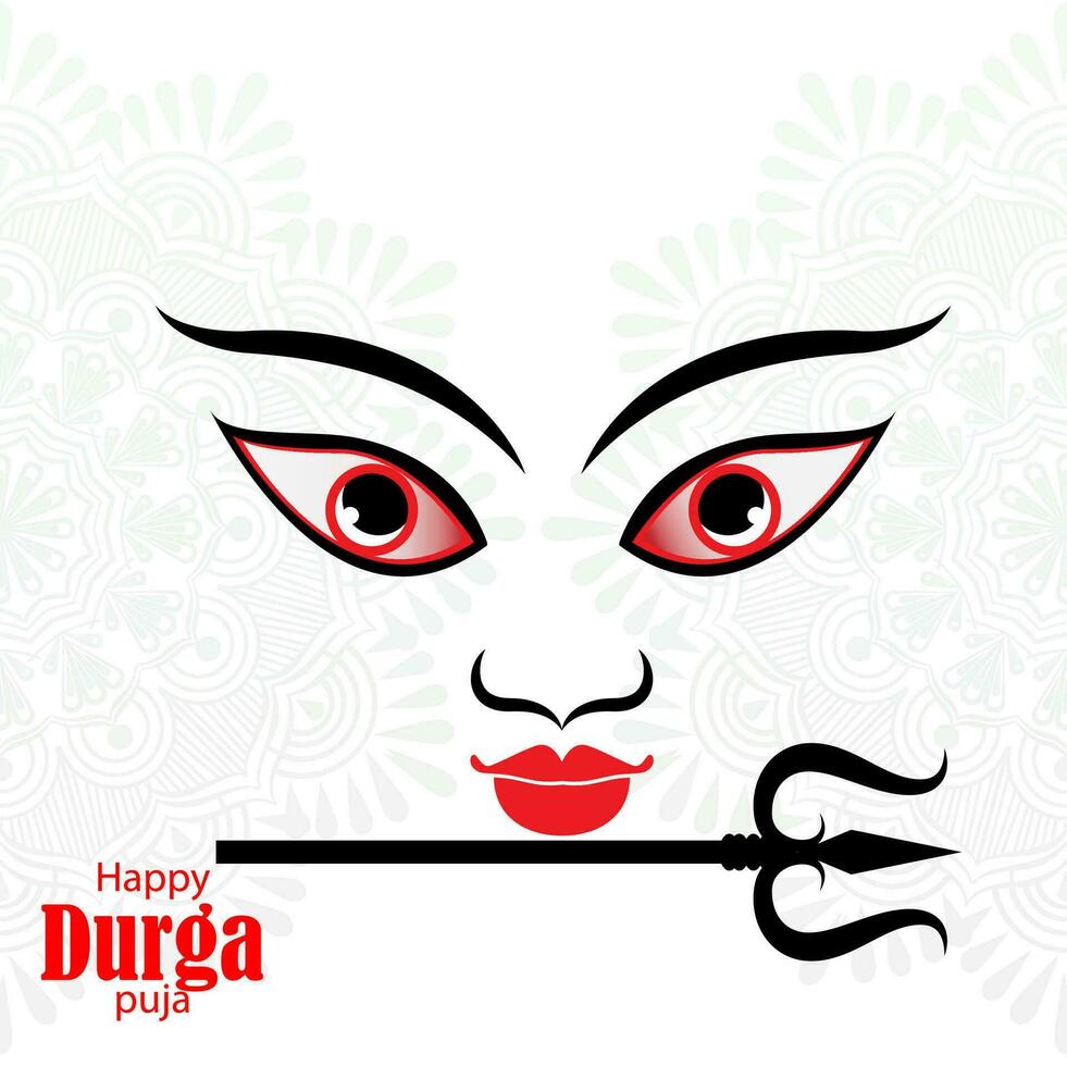 contento Durga puja illustrazione sfondo design vettore