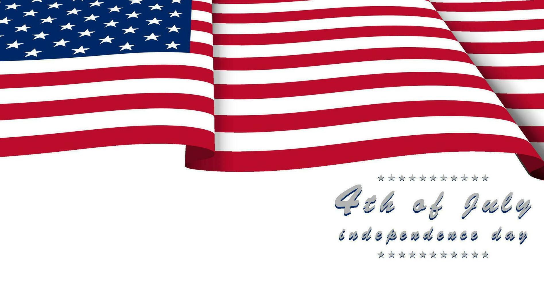 americano bandiera 4 ° di luglio vettore