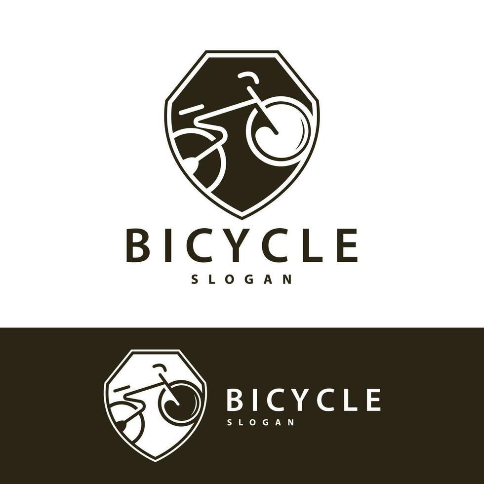 bicicletta logo design modello minimalista illustrazione vettore