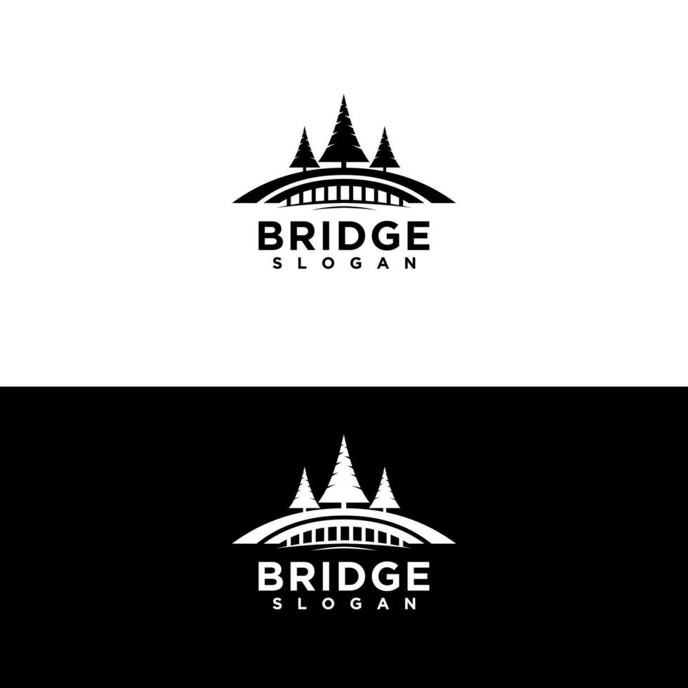 ponte costruzione logo design illustrazione vettore