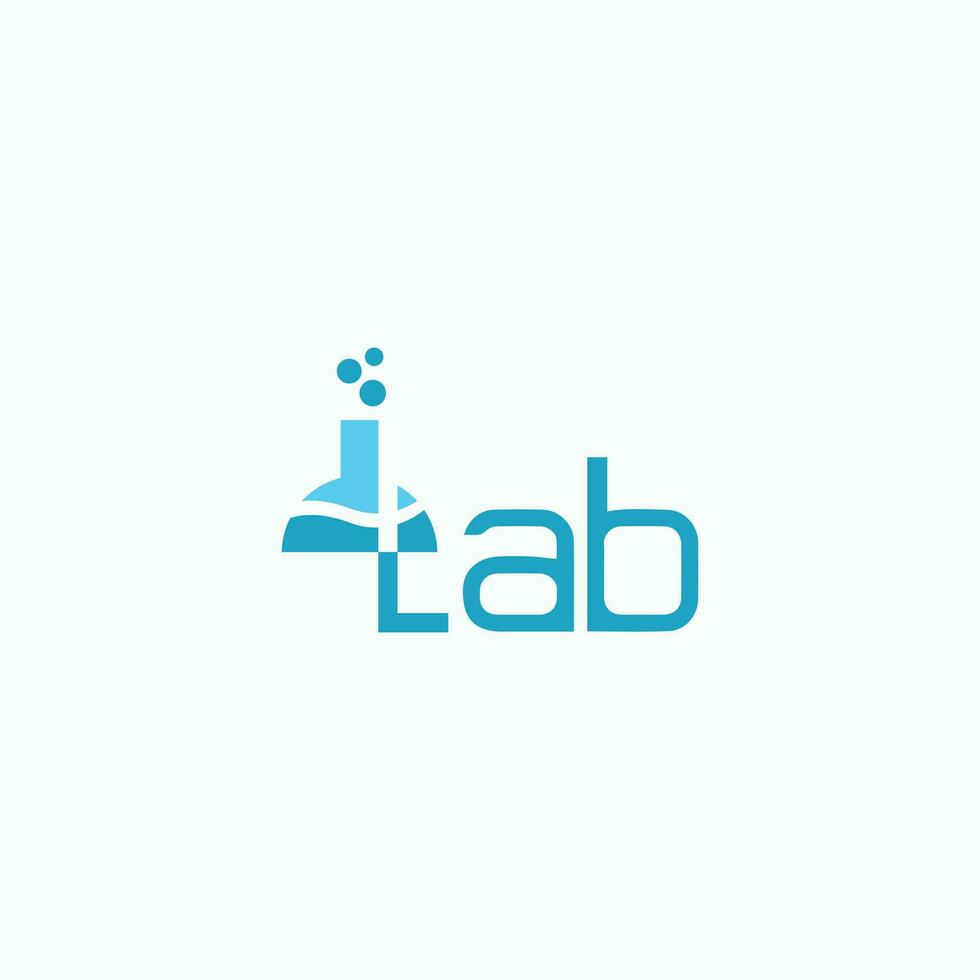 laboratorio logo lettera icona vettore design modello